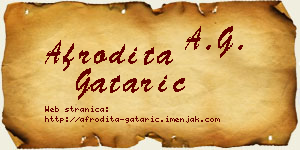 Afrodita Gatarić vizit kartica